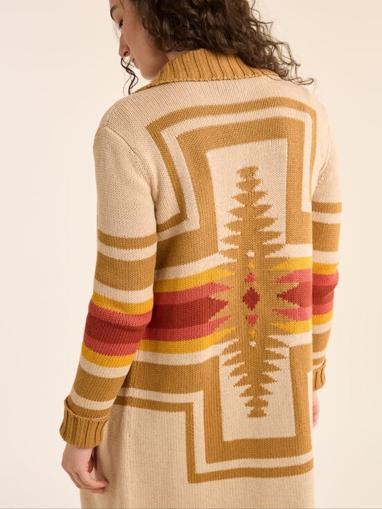 Pendleton Sweaters - Pendleton Harding Wool Blend Open Cardigan Sandshell Small